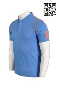 P564 wholesale trade contrast color polo shirts personal design printed polo-shirts DIY logos casual polo shirt informal piping polo supplier